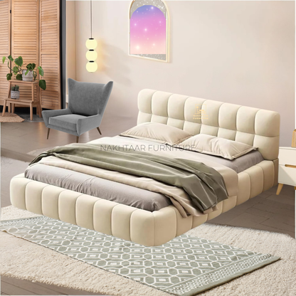 Luxurious Plush Upholstered Bed