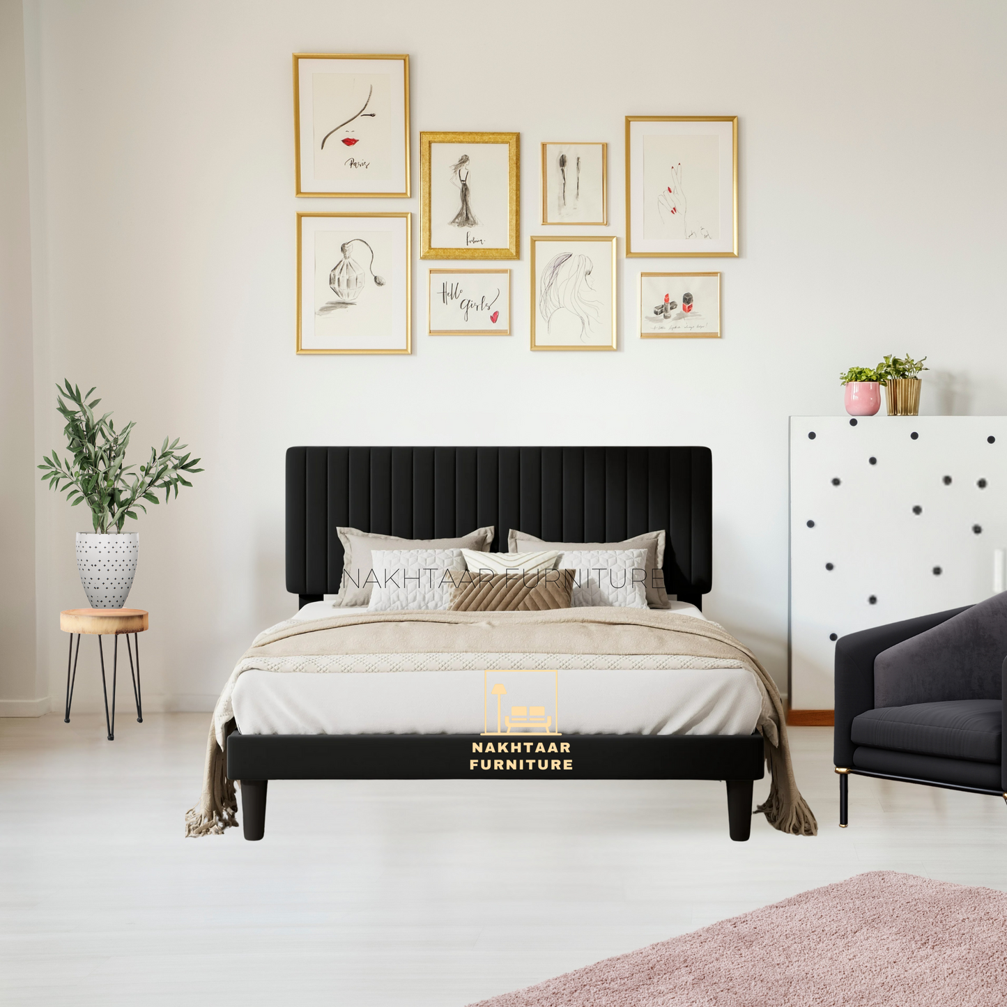 Modern Upholstered Bed Frame