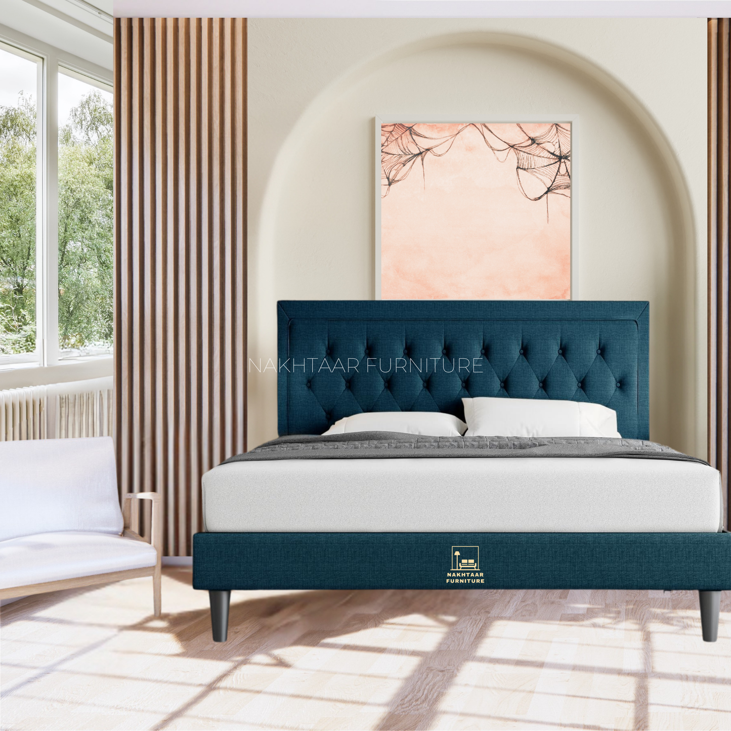 Luxurious Tufted Headboard bed