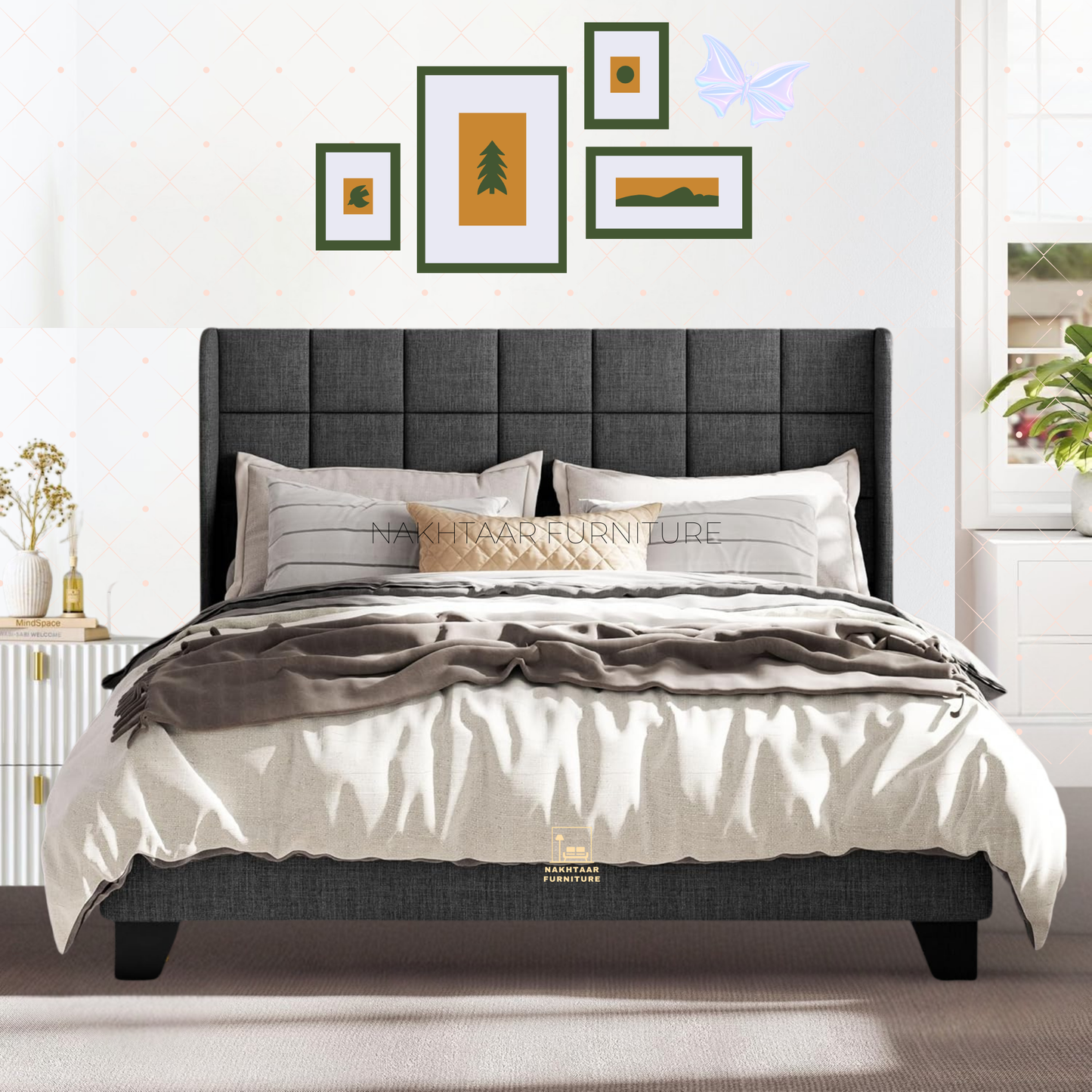 Contemporary Upholstered Bed