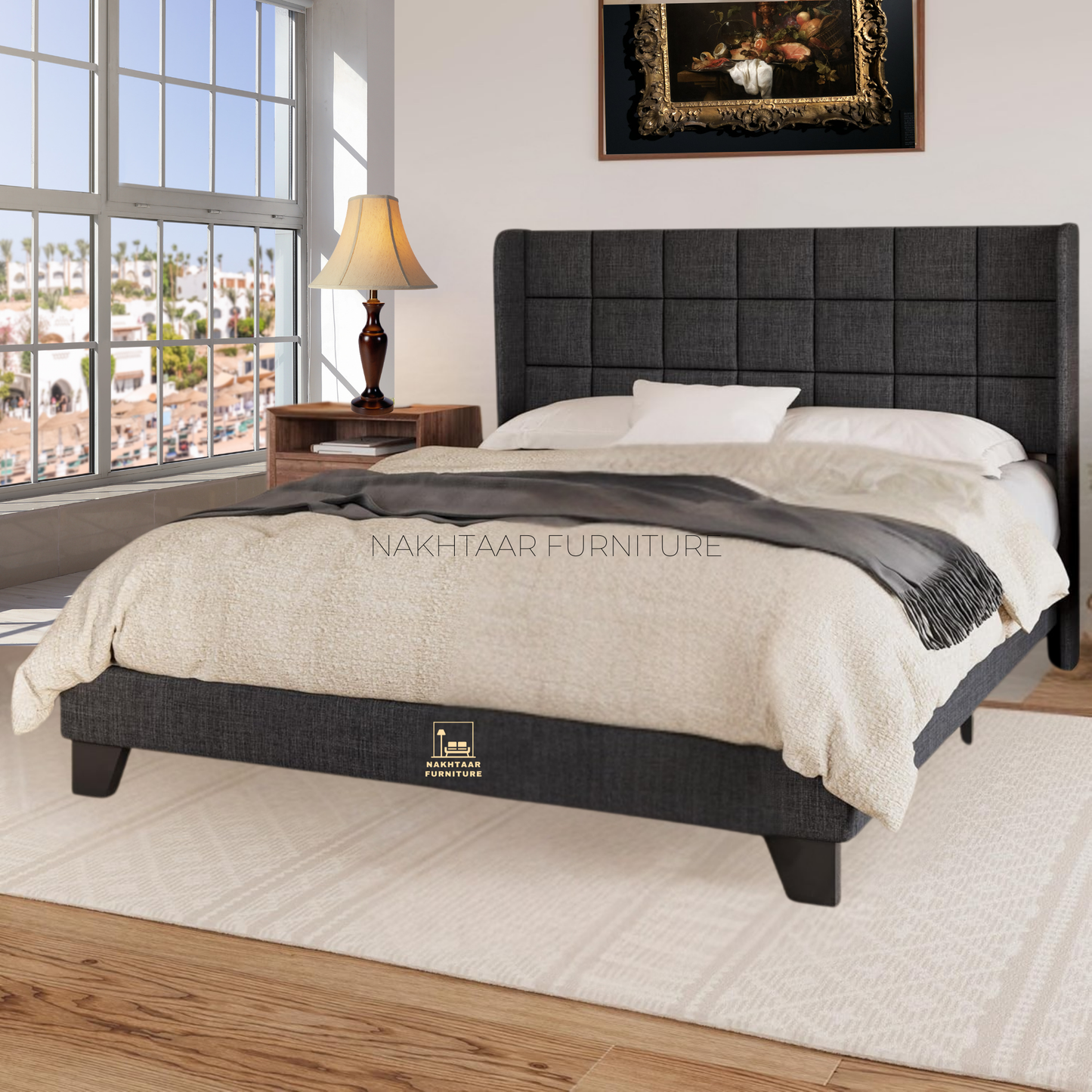 Contemporary Upholstered Bed