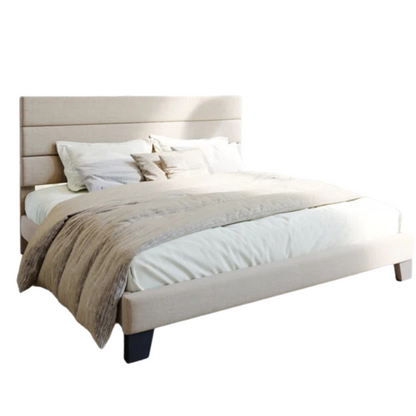 Modern Blue Upholstered Bed Frame