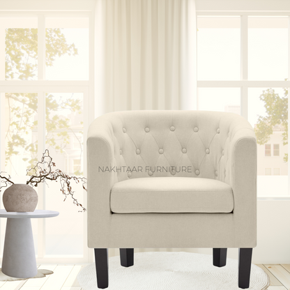 Elegant Round Accent Chair Single