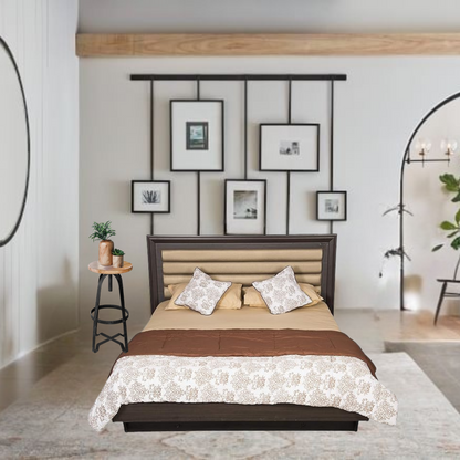 Elegant Brown Upholstered Bed