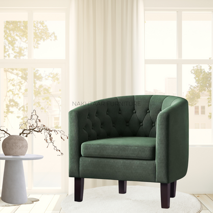 Elegant Round Accent Chair Single