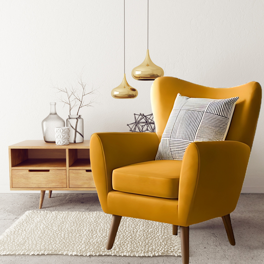 Retro Wingback Accent Chair