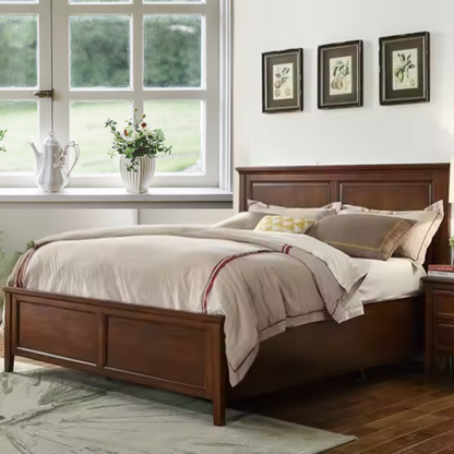 Classic Mahogany Wood Bed