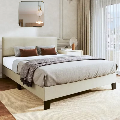 Elegant Upholstered King Bed