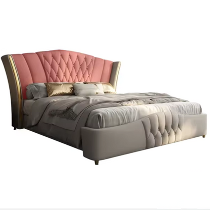 Elegant Wingback Design Bed