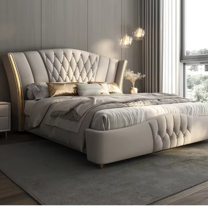 Elegant Wingback Design Bed