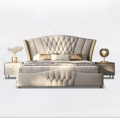 Elegant Wingback Design Bed