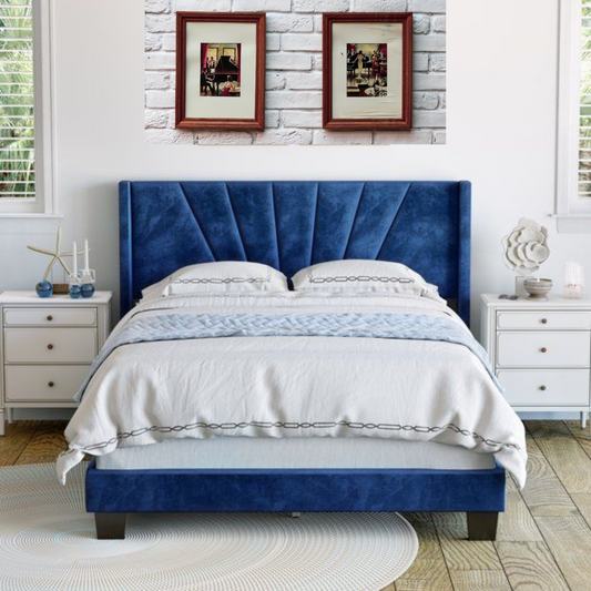 Paneled Upholstered Bed