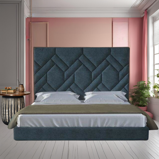 Paneled Upholstered Bed