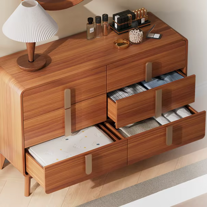 Elegant 6-Drawer Wooden Dresser