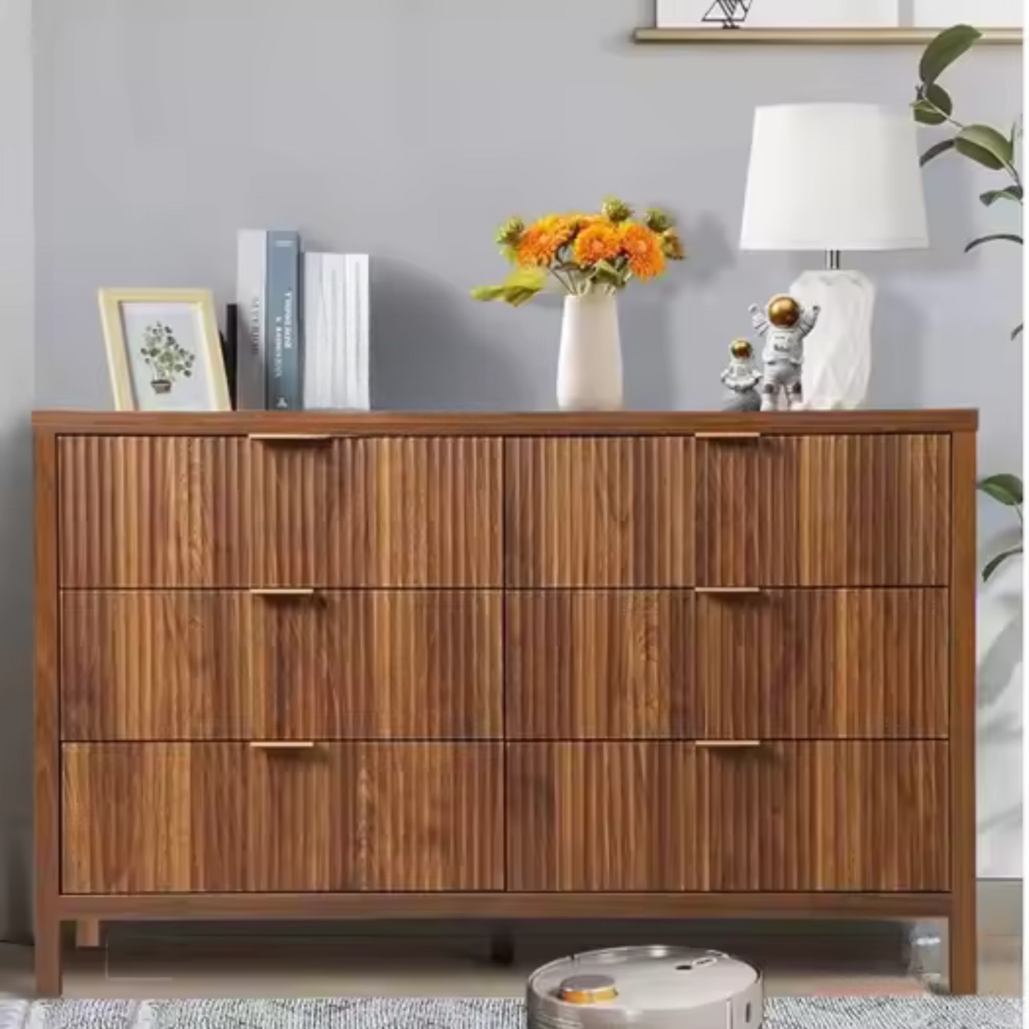 Chic Wooden 6-Drawer Dresser