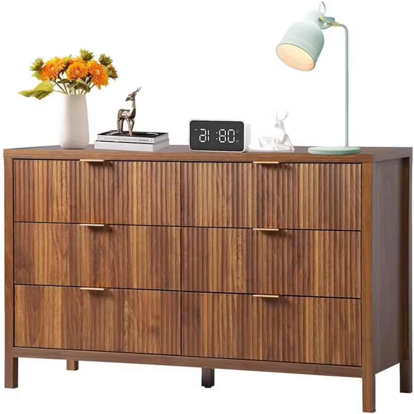 Chic Wooden 6-Drawer Dresser