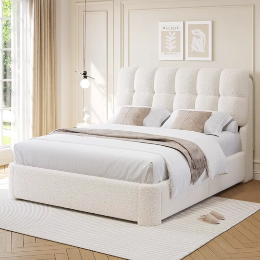 Luxurious Plush Upholstered Bed