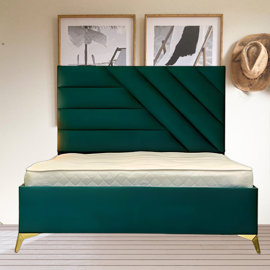 Emerald Velvet Bed